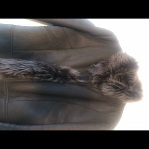 Tahari faux shearling jacket